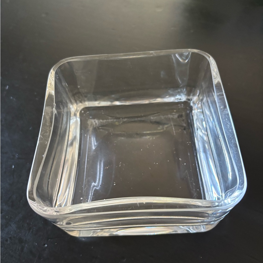 Elegant Clear Glass Square Dish